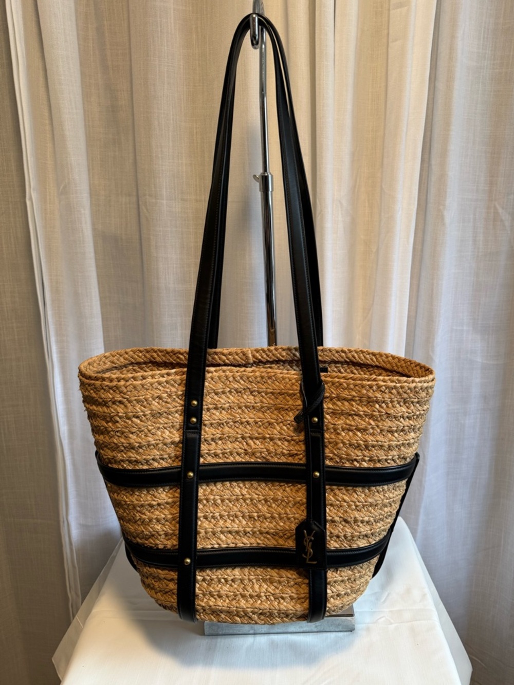 YSL rafia caged tote - new, never used. - Picture 3 of 13